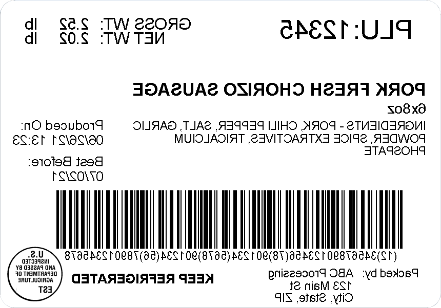 US Food Labeling Requirements: Principal Display Panel